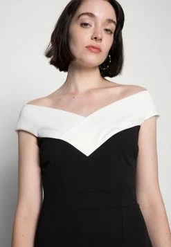 WAL G. SMITH CONTRAST MIDI DRESS - Jersey Dress - Black/white -WAL G. Sales Store a583b920b1fe40ccadd394c53ff95eb2