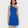 WAL G. FRIEDA ONE SHOULDER SKATER DRESS - Cocktail Dress / Party Dress - Electric Blue