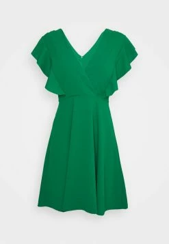 WAL G. LAUREN FRILL SLEEVE SKATER DRESS - Jersey Dress - Leaf Green -WAL G. Sales Store a829eb4355074921a34e19faca01c477