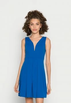 WAL G. PLEATED FIT AND FLARE - Cocktail Dress / Party Dress - Royal Blue