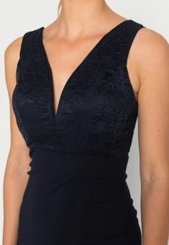 WAL G. V NECK MIDI DRESS - Shift Dress - Navy Blue -WAL G. Sales Store ab8c8b29dc9e47a6940b59e3104245ae