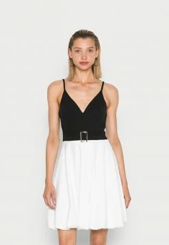 WAL G. TALULLABELTED SKATER DRESS - Cocktail Dress / Party Dress - Black/white