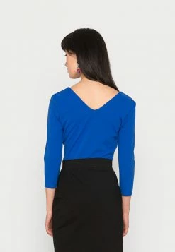 WAL G. EBBA V NECK 3/4 SLEEVE BODY SUIT - Long Sleeved Top - Electric Blue -WAL G. Sales Store af4f0151b9f247a59f3113fc36960dc0