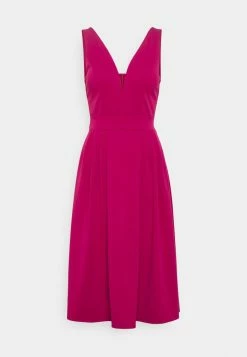 WAL G. ADDISON V NECK MIDI DRESS - Jersey Dress - Magenta -WAL G. Sales Store af9812246d78482ca00e87086433bf03