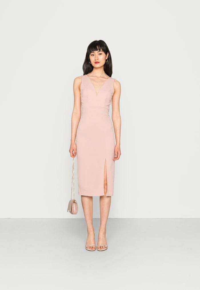 V NECK MIDI - Jersey dress - blush pink WAL G. V NECK MIDI - Jersey Dress - Blush Pink -WAL G. Sales Store b0804a0824684c059f809eb4020780aa