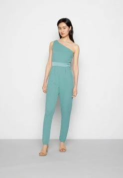 WAL G. WGXZL WEDDING - FABIA ONE SHOULDER BOW JUMPSUIT - Jumpsuit - Sage Green