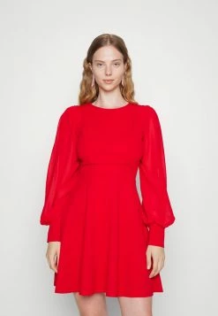 WAL G. KAT SLEEVE DRESS - Day Dress - Red