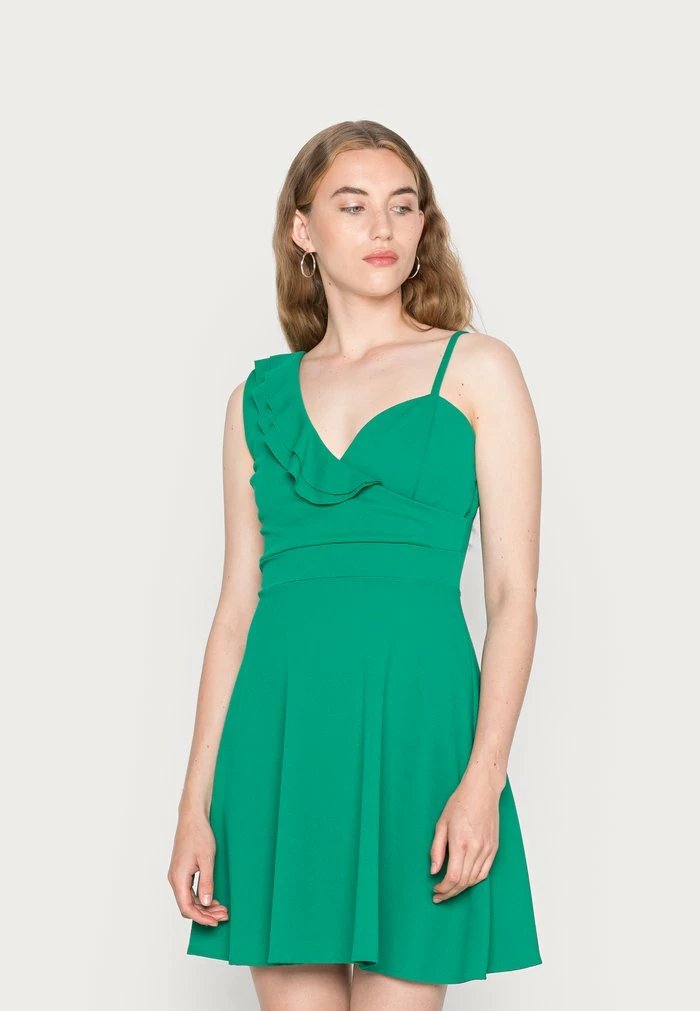 JOLENE ASYMMETRIC SKATER DRESS - Jersey dress - leaf green WAL G. JOLENE ASYMMETRIC SKATER DRESS - Jersey Dress - Leaf Green -WAL G. Sales Store b2ef931781ab43fbb235aa0b680a93e5