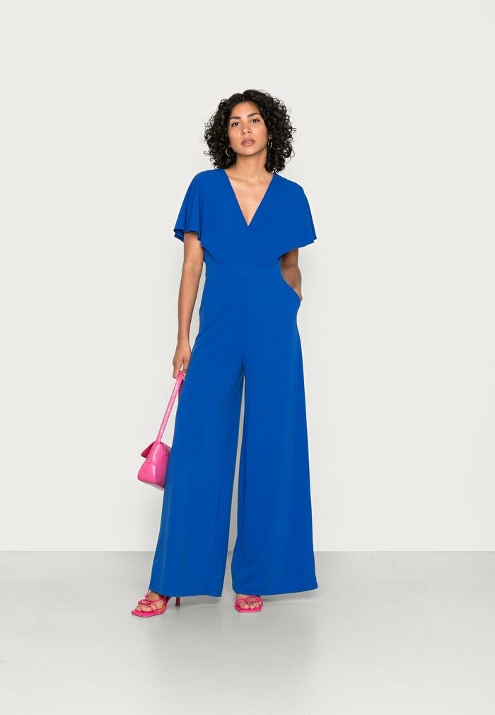 WGXZL WEDDING - BETTY V NECK WRAP JUMPSUIT - Jumpsuit - electric blue WAL G. WGXZL WEDDING - BETTY V NECK WRAP JUMPSUIT - Jumpsuit - Electric Blue -WAL G. Sales Store b4a72ff308094543bb3c64b9cfc72266