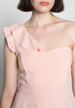 WAL G. ROSIE A-SYMMETRICAL A-LINE MINI DRESS - Jersey Dress - Baby Pink -WAL G. Sales Store b69a755915974e35a1e433eb95c2542a