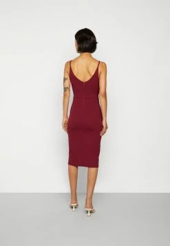 WAL G. STRAPPY SQUARE NECK MIDI DRESS - Shift Dress - Berry Wine -WAL G. Sales Store b6adb423dc974c8d945a32f26ab2c42f
