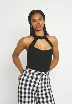 WAL G. RUBY HALTER NECK - Top - Black