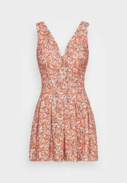 WAL G. COAST V NECK PLAYSUIT - Jumpsuit - Coral -WAL G. Sales Store b88676a900234ee2a895a6931bbad0e2