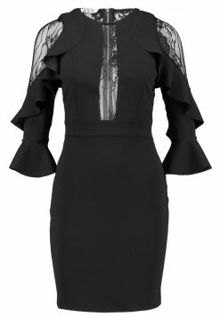 WAL G. MARLEE FRILL DRESS - Cocktail Dress / Party Dress - Black -WAL G. Sales Store bbd879885d4f4be1b576373626001593