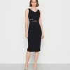 WAL G. LOUISA CUT OUT MIDI DRESS - Cocktail Dress / Party Dress - Navy