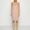 WAL G. ROMANCE STRAPPY MIDI DRESS - Cocktail Dress / Party Dress - Blush Pink