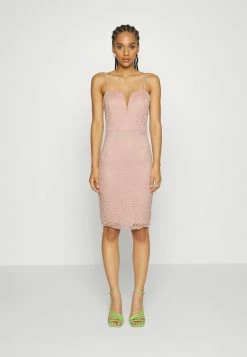 WAL G. ROMANCE STRAPPY MIDI DRESS - Cocktail Dress / Party Dress - Blush Pink
