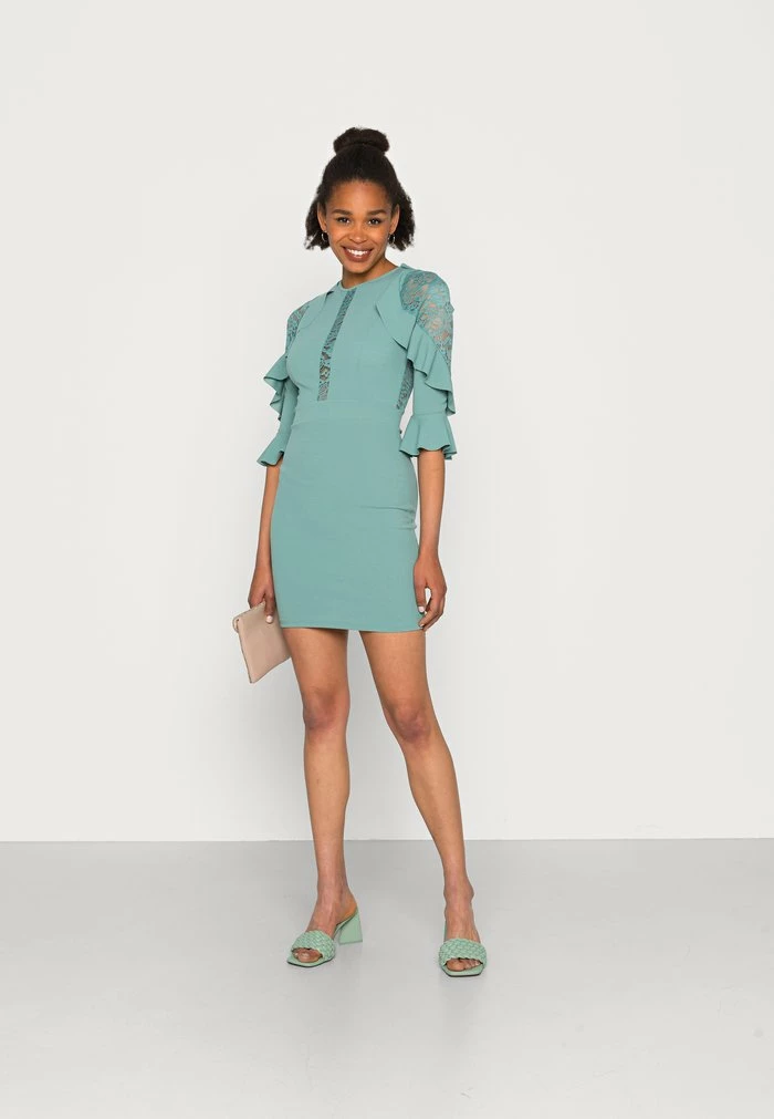 MARLEE FRILL DRESS - Cocktail dress / Party dress - sage green WAL G. MARLEE FRILL DRESS - Cocktail Dress / Party Dress - Sage Green -WAL G. Sales Store bd90742c74604d6ba659f5576ee2e4ce