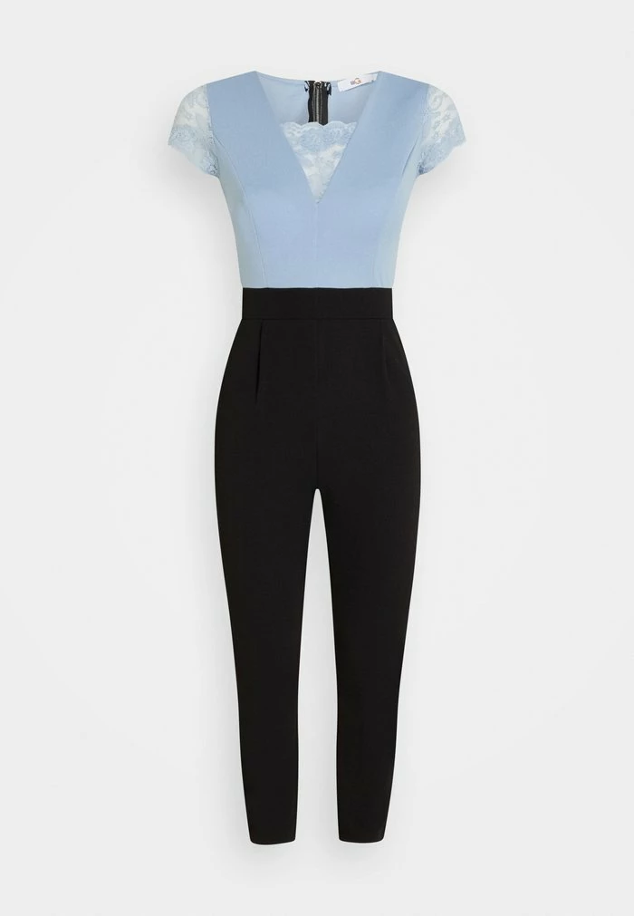 TWO TONE - Jumpsuit - black/powder blue WAL G. TWO TONE - Jumpsuit - Black/powder Blue -WAL G. Sales Store bfb87064cdc1417b8c259629b0a686f6