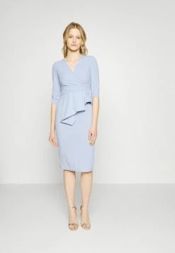 WAL G. ISABELLA WRAP MIDI DRESS - Jersey Dress - Baby Blue