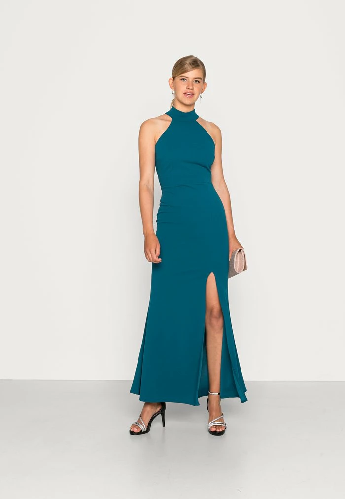 SARA HALTER NECK MAXI DRESS - Occasion wear - dark teal blue WAL G. SARA HALTER NECK MAXI DRESS - Occasion Wear - Dark Teal Blue -WAL G. Sales Store c08e886bb2a04b2ba263a1d08147fb46