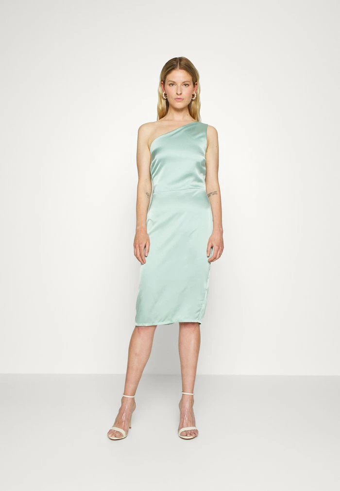 WGXZL WEDDING - JOY ONE SHOULDER RUFFLE MIDI DRESS - Cocktail dress / Party dress - mint WAL G. WGXZL WEDDING - JOY ONE SHOULDER RUFFLE MIDI DRESS - Cocktail Dress / Party Dress - Mint -WAL G. Sales Store c0de78110dec45ea95dd8479e89b03c3