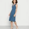 WAL G. ELSA DART MIDI DRESS - Cocktail Dress / Party Dress - Denim