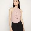 WAL G. FRAN FRILL BODYSUIT - Top - Blush Pink