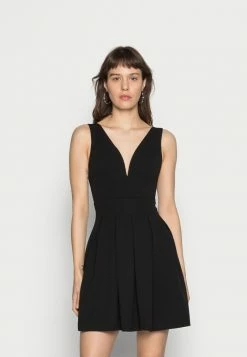 WAL G. PLEATED FIT AND FLARE - Cocktail Dress / Party Dress - Black