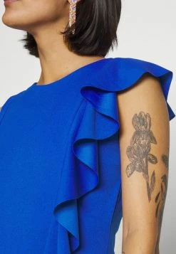 WAL G. BILL RUFFLE SKATER DRESS - Cocktail Dress / Party Dress - Electric Blue -WAL G. Sales Store c76b1a153aa343888264aef4b14c7e4f