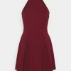 WAL G. CHERYL HALTER NECK SKATER DRESS - Day Dress - Wine