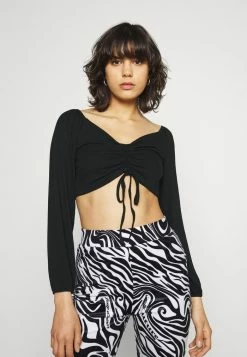 WAL G. KELLY CROP - Long Sleeved Top - Black