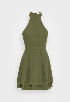 WAL G. CHERYL HALTER NECK SKATER DRESS - Day Dress - Olive Green 3 WAL G. CHERYL HALTER NECK SKATER DRESS - Day Dress - Olive Green -WAL G. Sales Store cb1d9b21361c4f5ab66a944f52c223b9