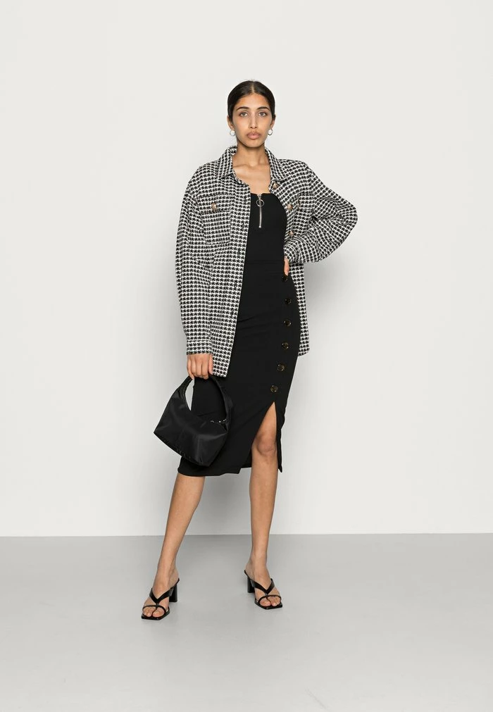 TORTOISE BUTTON SKIRT - Pencil skirt - black WAL G. TORTOISE BUTTON SKIRT - Pencil Skirt - Black -WAL G. Sales Store cdce6337ef544b95a898eb5517adf31b