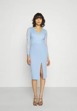WAL G. MENA LACE MIDI DRESS - Jersey Dress - Powder Blue