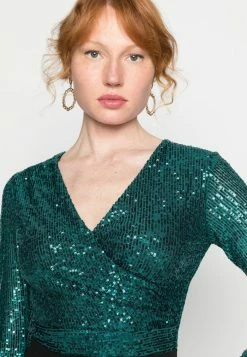 WAL G. LU SEQUIN MIDI DRESS - Shift Dress - Emarald/black -WAL G. Sales Store cf510b89173145b3856cb5dafb4714bd