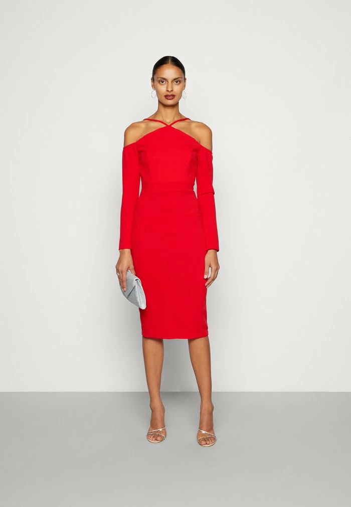FAR SLEEVE MIDI DRESS - Cocktail dress / Party dress - red WAL G. FAR SLEEVE MIDI DRESS - Cocktail Dress / Party Dress - Red -WAL G. Sales Store d2a49a71d9064181b741863d7fe29401