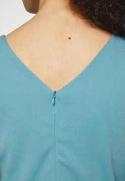 WAL G. BERTIE PLUNGE NECK SKATER DRESS - Cocktail Dress / Party Dress - Powder Blue -WAL G. Sales Store d362fe3135494bb1b91776e792d556ec