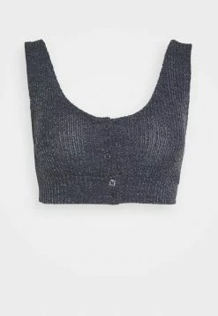 WAL G. LOLA BUTTON - Top - Dark Grey