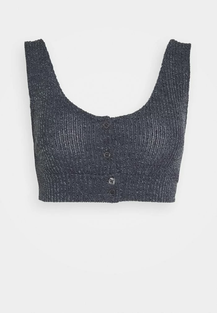 LOLA BUTTON - Top - dark grey WAL G. LOLA BUTTON - Top - Dark Grey -WAL G. Sales Store d3df8cd62a7c471c9fe8fde34cd6d245