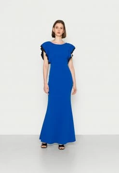WAL G. ZOYA RUFFLE SLEEVE DRESS - Cocktail Dress / Party Dress - Electric Blue/navy