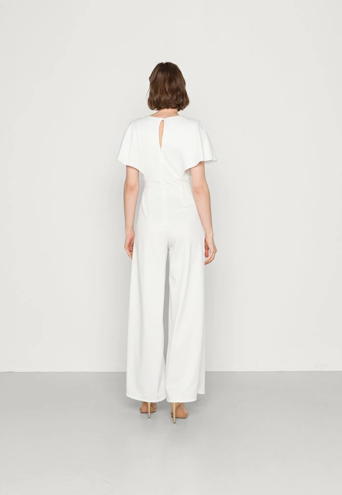 WGXZL WEDDING - BETTY V NECK WRAP JUMPSUIT - Jumpsuit - white WAL G. WGXZL WEDDING - BETTY V NECK WRAP JUMPSUIT - Jumpsuit - White -WAL G. Sales Store d4474144ac9a40828ff856ea369cd038