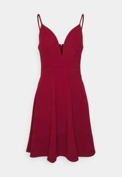 WAL G. VINCENT SKATER DRESS - Cocktail Dress / Party Dress - Wine -WAL G. Sales Store d7efbfcf340f43faa83eafbd3e8124d9