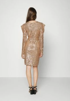 WAL G. MICHELLE SEQUIN EMBELLISHED DRESS - Cocktail Dress / Party Dress - Gold -WAL G. Sales Store d9678a1f27de4e5aab9c422058361abc