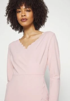 WAL G. WGXZL WEDDING - ALEXANDA SCALLOP V NECK MIDI DRESS - Shift Dress - Blush Pink -WAL G. Sales Store db345ad97f614a50a54155236998451f