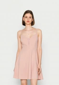 WAL G. XANTHE V NECK SKATER DRESS - Cocktail Dress / Party Dress - Blush Pink