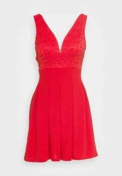 WAL G. V NECK SKATER - Cocktail Dress / Party Dress - Red -WAL G. Sales Store dc5674a5de2c49459c48ec88a77247b3