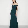 WAL G. KIA OFF THE SHOULDER MAXI DRESS - Occasion Wear - Forest Green