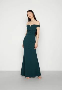 WAL G. KIA OFF THE SHOULDER MAXI DRESS - Occasion Wear - Forest Green