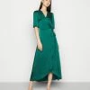 WAL G. EVA WRAP MIDI DRESS - Day Dress - Forest Green